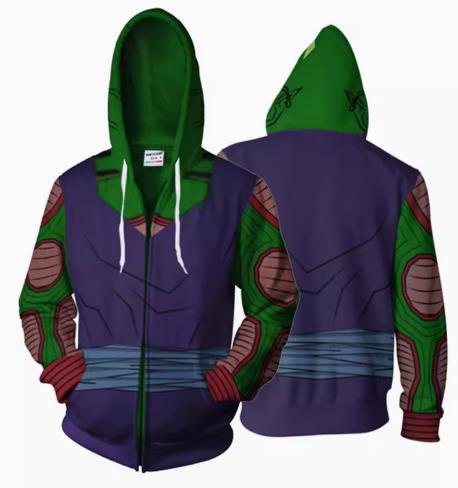 Dragon Ball Piccolo CAJ011 ANIMATION 3D Hoodie Jacket Zip Up S-5XL UNISEX