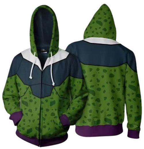 Dragon Ball Cell CAJ012 ANIMATION 3D Hoodie Jacket Zip Up S-5XL UNISEX