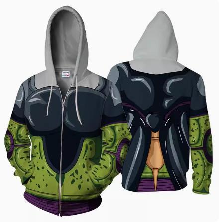 Dragon Ball Cell CAJ013 ANIMATION 3D Hoodie Jacket Zip Up S-5XL UNISEX