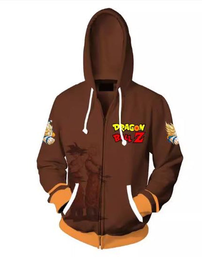 Dragon Ball Z CAJ017 ANIMATION 3D Hoodie Jacket Zip Up S-5XL UNISEX