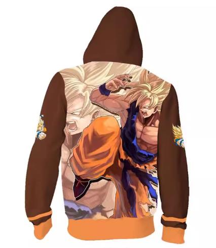 Dragon Ball Z CAJ017 ANIMATION 3D Hoodie Jacket Zip Up S-5XL UNISEX