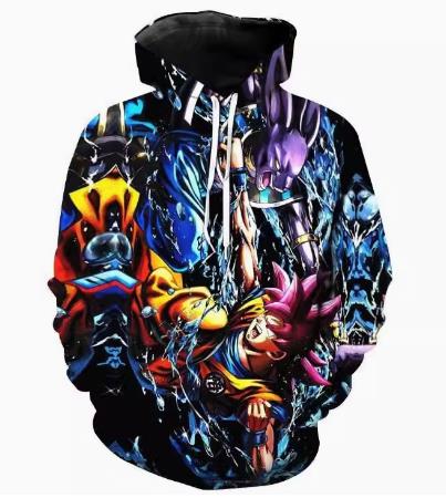 Dragon Ball Z CAJ021 ANIMATION 3D Hoodie Jacket Zip Up S-5XL UNISEX