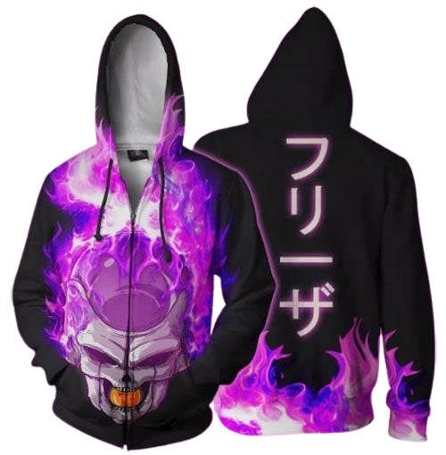 Dragon Ball Z CAJ025 ANIMATION 3D Hoodie Jacket Zip Up S-5XL UNISEX