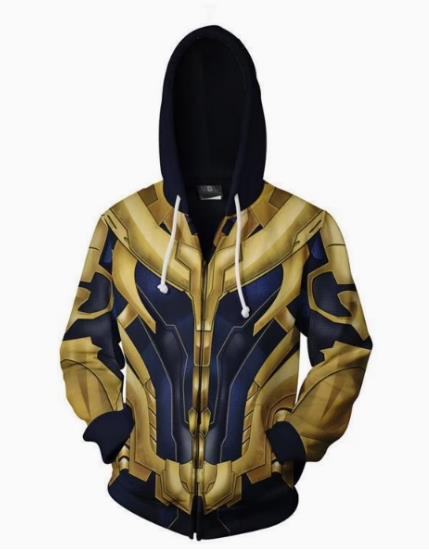 Avengers Thanos CAJ035 ANIMATION 3D Hoodie Jacket Zip Up S-5XL UNISEX