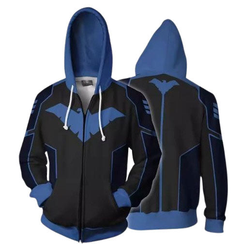 DC Batman CAJ037 ANIMATION 3D Hoodie Jacket Zip Up S-5XL UNISEX Black Blue