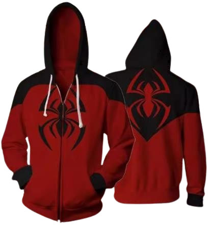 Scarlet Spider-Man CAJ044 ANIMATION 3D Hoodie Jacket Zip Up S-5XL UNISEX