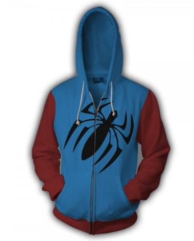 Spider-Man Scarlet CAJ052 ANIMATION 3D Hoodie Jacket Zip Up S-5XL UNISEX