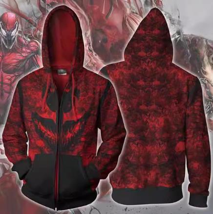 Spider-Man Carnage CAJ054 ANIMATION 3D Hoodie Jacket Zip Up S-5XL UNISEX