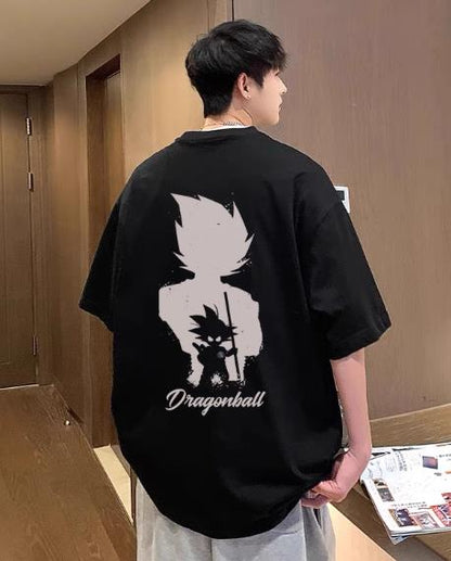 Dragon Ball CAT002 ANIMATION T-SHIRT OVERSIZE STYLE M-5XL BLACK COTTON UNISEX