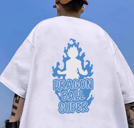 Dragon Ball CAT003 ANIMATION T-SHIRT OVERSIZE STYLE M-5XL WHITE COTTON UNISEX