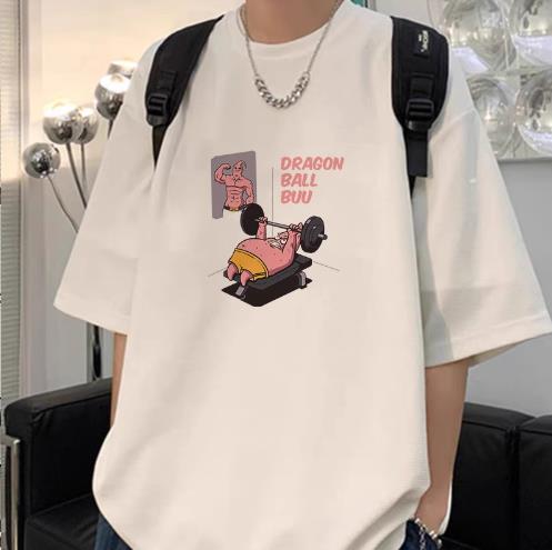 Dragon Ball CAT004 ANIMATION T-SHIRT OVERSIZE STYLE M-5XL WHITE COTTON UNISEX