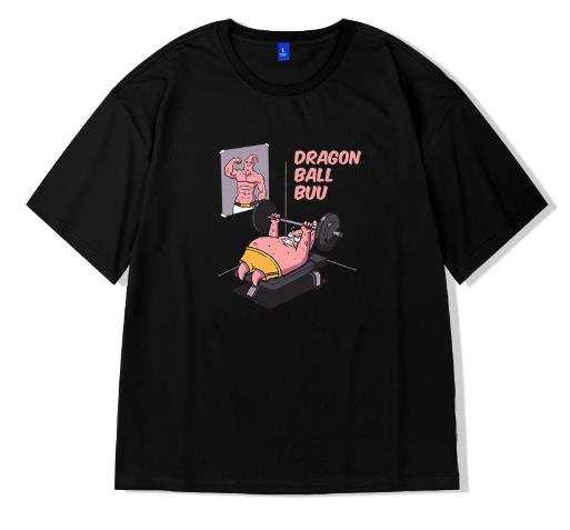 Dragon Ball CAT004 ANIMATION T-SHIRT OVERSIZE STYLE M-5XL BLACK COTTON UNISEX