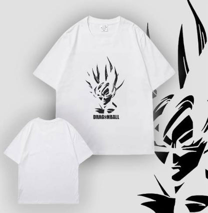 Dragon Ball CAT005 ANIMATION T-SHIRT OVERSIZE STYLE S-3XL WHITE COTTON UNISEX