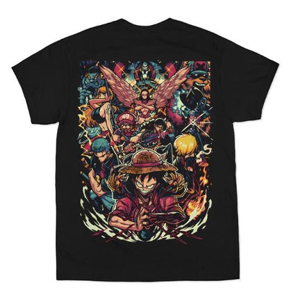 ONE PIECE CAT009 ANIMATION T-SHIRT S-3XL BLACK COTTON UNISEX