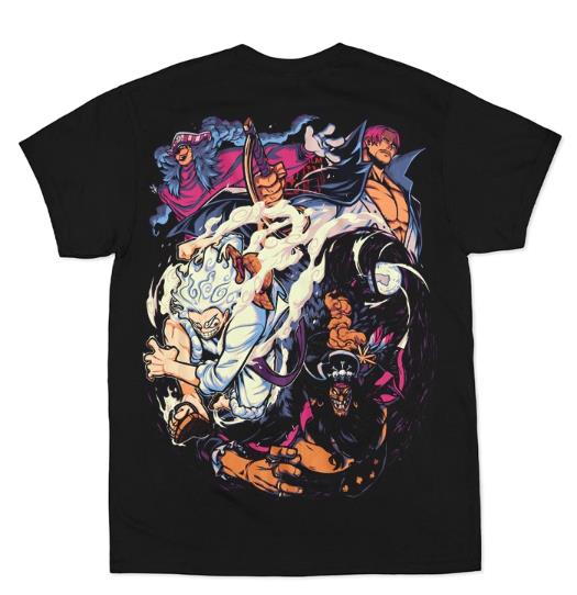 ONE PIECE CAT010 ANIMATION T-SHIRT S-3XL BLACK COTTON UNISEX