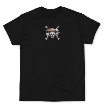 ONE PIECE CAT011 ANIMATION T-SHIRT S-3XL BLACK COTTON UNISEX