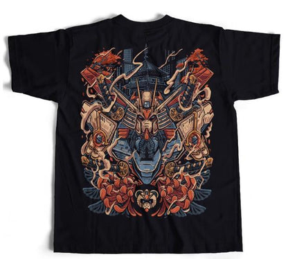 GUNDAM CAT025 ANIMATION T-SHIRT S-3XL BLACK COTTON UNISEX