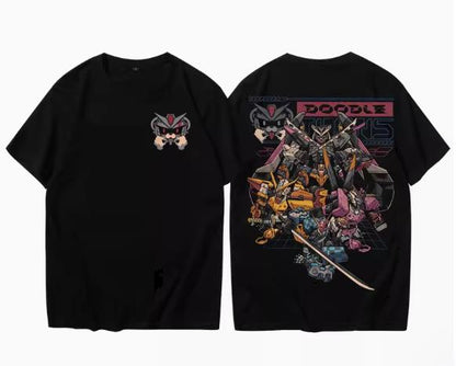 GUNDAM CAT026 ANIMATION T-SHIRT S-3XL BLACK COTTON UNISEX