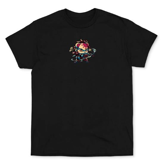 DEMON SLAYER CAT030 ANIMATION T-SHIRT S-3XL BLACK COTTON UNISEX