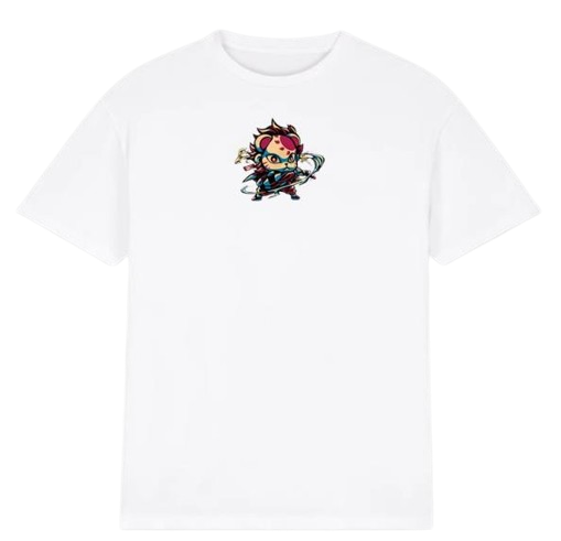 DEMON SLAYER CAT031 ANIMATION T-SHIRT S-3XL WHITE COTTON UNISEX