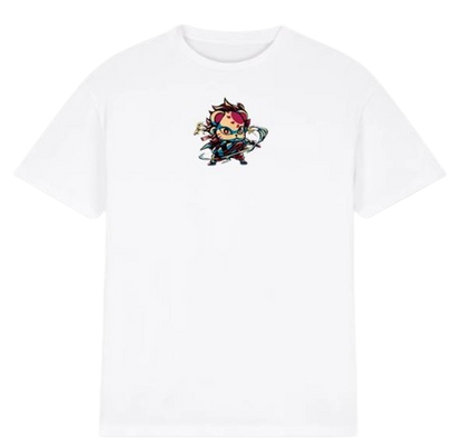 DEMON SLAYER CAT031 ANIMATION T-SHIRT S-3XL WHITE COTTON UNISEX