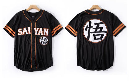 Dragon Ball Z Saiyan Baseball Jersey XS-XL UNISEX