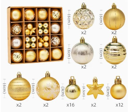 Festive Christmas Balls Tree Party Shatterproof Ornaments Decorations Box Set of 42 pcs COB002