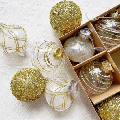 Festive Christmas Balls Tree Party Shatterproof Ornaments Decorations Box Set of 9 pcs 8cm 3 Colours COB005