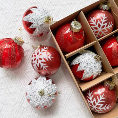 Festive Christmas Balls Tree Party Shatterproof Ornaments Decorations Box Set of 9 pcs 8cm 3 Colours COB005