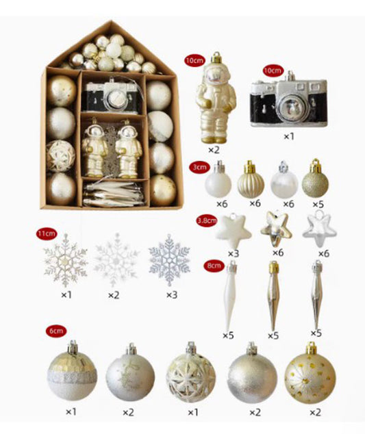 Festive Christmas Balls Tree Party Shatterproof Ornaments Decorations Box Set of 70 pcs COB010