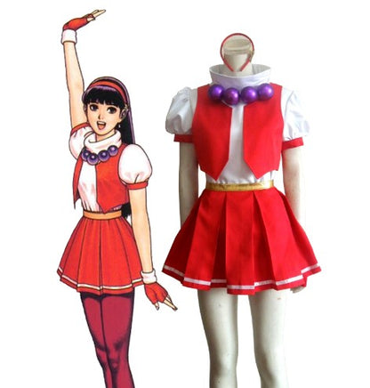 Cosplay The King Of Fighters KOF 97 Athena Asamiya Costume Set S-3XL Adult
