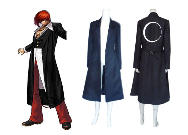 Cosplay The King Of Fighters KOF Iori Yagami Trench Coat Costume S-3XL Unisex Adult
