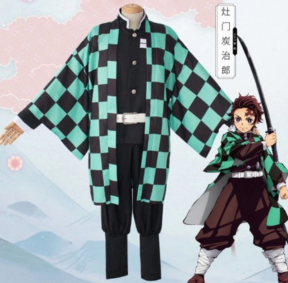 Cosplay Demon Slayer Tanjiro Kamado Costume Set S-XXL Unisex Adult