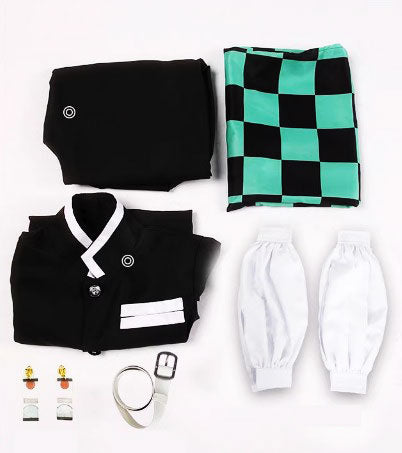 Cosplay Demon Slayer Tanjiro Kamado Costume Set S-XXL Unisex Adult