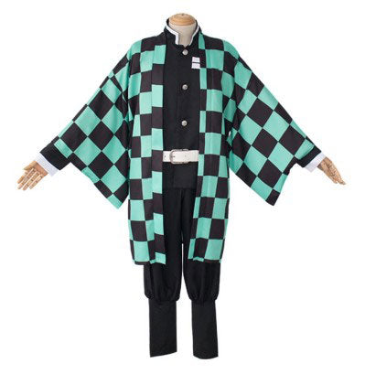 Cosplay Demon Slayer Tanjiro Kamado Costume Set S-XXL Unisex Adult