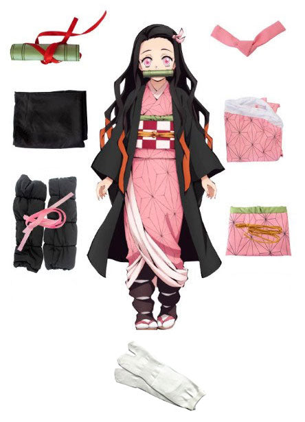 Cosplay Demon Slayer Nezuko Kamado Costume Set S-XXL Adult
