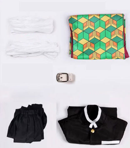 Cosplay Demon Slayer Giyu Tomioka Costume Set S-XXL Adult