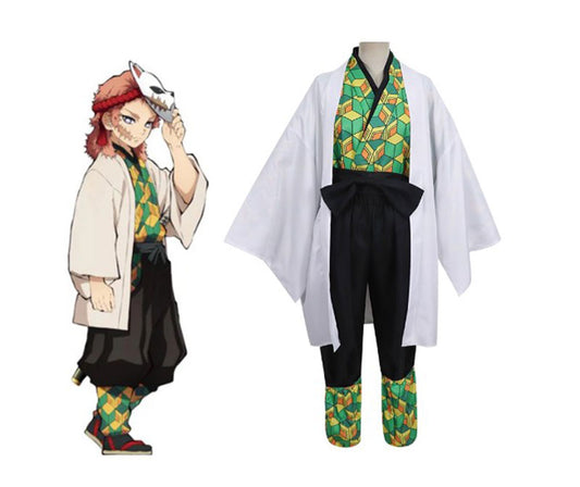 Cosplay Demon Slayer Sabito Kimono Costume Set S-XXL Adult
