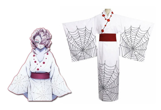 Cosplay Demon Slayer Rui Spider Costume Set S-XXL Adult