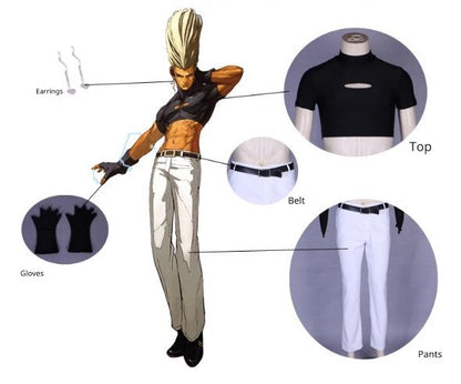 Cosplay The King Of Fighters KOF Benimaru Nikaido Costume Set XXS-3XL Adult / Kids