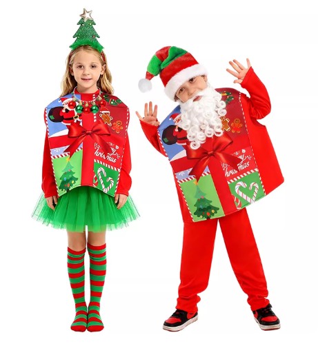Christmas Costume Santa Claus Jumpsuit Full Body Set Size S-XL Boys/Girls CPC004