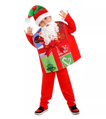 Christmas Costume Santa Claus Jumpsuit Full Body Set Size S-XL Boys/Girls CPC004