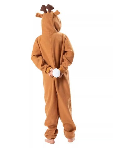 Christmas Costume Santa Claus Reindeer Jumpsuit Full Body Set Size M-L Junior Unisex CPC006