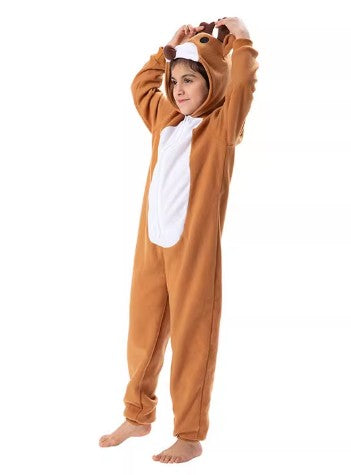 Christmas Costume Santa Claus Reindeer Jumpsuit Full Body Set Size M-L Junior Unisex CPC006