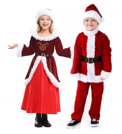 Christmas Costume Santa Claus Full Set Size XS-XL Boys/Girls CPC011
