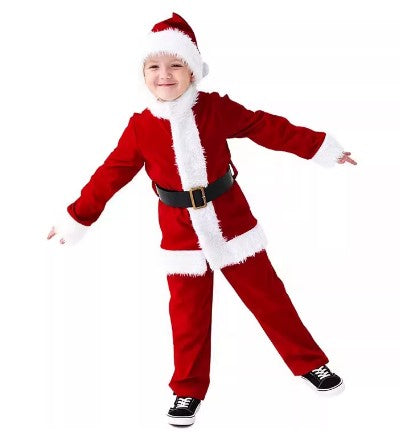 Christmas Costume Santa Claus Full Set Size XS-XL Boys/Girls CPC011