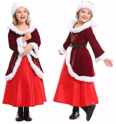 Christmas Costume Santa Claus Full Set Size XS-XL Boys/Girls CPC011