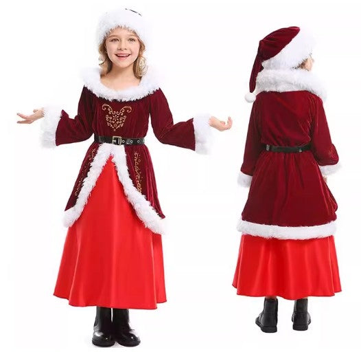 Christmas Costume Santa Claus Full Set Size XS-XL Boys/Girls CPC011