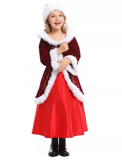 Christmas Costume Santa Claus Full Set Size XS-XL Boys/Girls CPC011