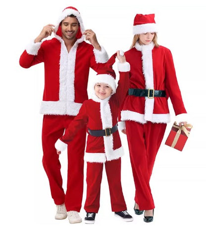 Christmas Costume Santa Claus Family Full Set Size XS-XL Men/Women/Boys CPC012